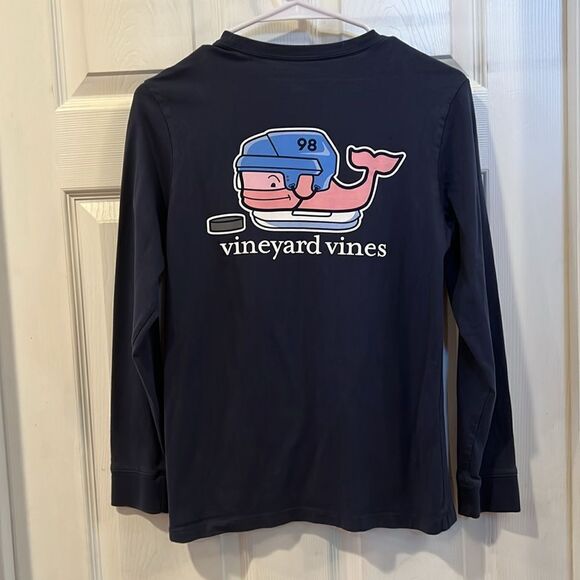Vineyard Vines youth boys navy size medium (12-14) hockey tshirt. - Picture 4 of 4